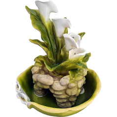 abc HOME living Calla iekštelpu strūklaka Polyresin Apm. 31 cm Diametrs x 34 cm Augstums