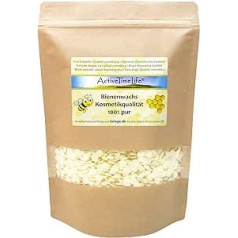 ActiveTimeLife® Bišu vaska Pastilas Organic White | Premium | 900 g Ideāli piemērots kosmētikai Sveces Krēmi Ziedes Ziepes Eļļas lupatas - oriģināls praktiskā somā ar rāvējslēdzēju