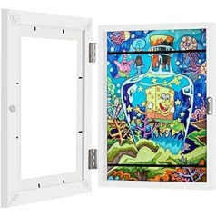 1 Pack Kids Art Frames, A4 Front Opening Artwork Display Frame Changeable, Chind Artwork Display Storage Frame for 3D Pictures Crafts, Kids Drawing, Hanging Art, Holds 150 Pieces