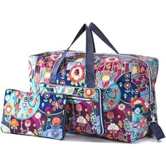 Arxus Large foldable travel bag. Carry the travel bag over luggage at the weekend with shoulder strap, flowers, Einheitsgröße