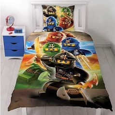 Familando Lego Ninjago grozāmais gultas veļas komplekts, 135 x 200 cm + 80 x 80 cm, 1475 kokvilnas bērnu gultas veļa