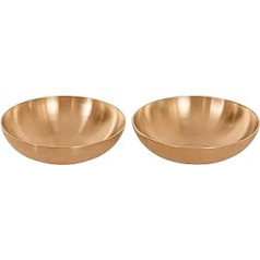 De Kulture Handmade Ayurveda Pure Kansa Bronze Nut Bowl for Dessert Ice Cream Snacks, Ideal for Serving & Dining Table Decoration, 3.5 x 1 (DH) Inches, Set of 2