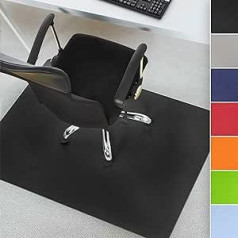 Floor protection mat for hard floors, office chair underlay, floor mat, chair pad, black, made of polypropylene, thickness: 1.9 mm. Available in 3 sizes
