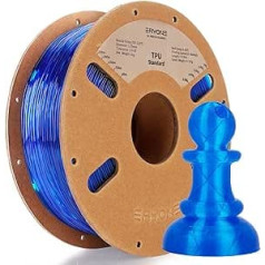 Eryone 3D TPU kvēldiegs, 1,75 mm, ±0,05 mm, 1 kg, 1 spole, caurspīdīgs, zils