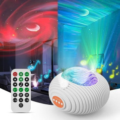 ALACRIS Starry Sky Projector Children [Aurora Borealis & Spiral Galaxy], LED 3D Galaxy Projector, Star Projector with Remote Control, Timer, White Noise for Children, Adults, Gift