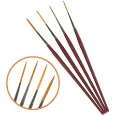 Essential Arts Set of 4 Fine Detail Brushes in Sizes 0, 1, 2, 3