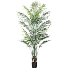 CROSOFMI Artificial Plants Large 170 cm Artificial Plant in Pot Plastic Palm Tree Artificial Palm Trees Like Real Fake Plant Decoration for Living Room Balcony Bedroom Office Perfect Housewarming Gift