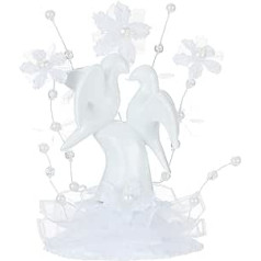 Günthart Porcelain Topper with Wedding Doves and Flower Decoration, Packed in Decorative Display Box, Pack of 1 (1 x 220 g)