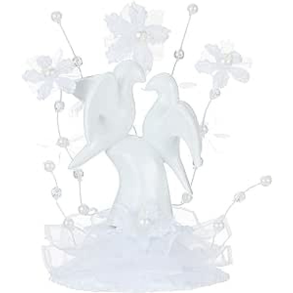 Güntharta porcelāna uzgalis ar kāzu baložiem un ziedu rotājumiem, iepakots dekoratīvā displeja kastītē, iepakojumā 1 (1 x 220 g)