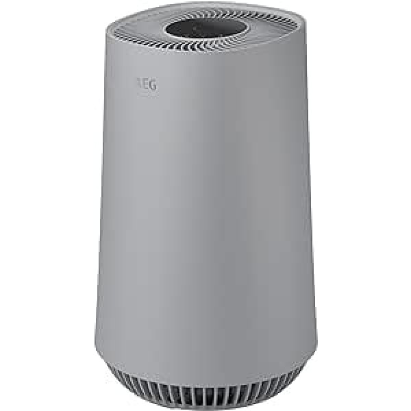 AEG AX31-201GY Air Purifier (Antibacterial Filter, Eliminates 99.6% of Bacteria from the Air, LED Display, WiFi App, Air Flow up to 40 m², Automatic Mode, Quiet 26 dB) - Grey