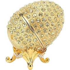 Fydun Faberge olu stila dekoratīvie juvelierizstrādājumu organizators piekariņu kastīte, ar rokām apgleznota emaljēta vintage Lieldienu olu dekorēšanas dāvana mājas dekorēšanai