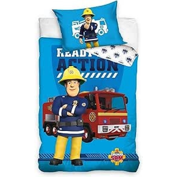 Carbotex Feuermann Sam Fireman Sam bērnu gultas veļa 100 x 135 cm + 60 x 40 cm kokvilna