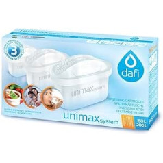 Dafi Unimax ūdens filtru kasetnes ir piemērotas arī Brita Maxtra / PearlCo Unimax Pack of 6