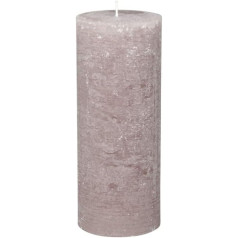 Chic Antique Macon Rustic Pillar Candle in Various Colours and Sizes Antique Altar Candle 100% Paraffin Long Burning Time (Taupe, 25 x 10 cm)