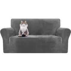 Maxijin biezs samta dīvāna pārvalks, 3 vietīgs, īpaši elastīgs, neslīdošs dīvāna pārvalks suņiem, kaķiem, mājdzīvniekiem draudzīgs 1 gabala elastīgs mēbeļu aizsargs, plīša dīvāna pārvalks