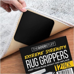 Carpet Grippers for Hardwood Floors - 4 Pack Carpet Grippers for Rugs - Make Your Runner or Carpet on the Floor - Non-Slip Carpet Grippers for Tile Floors, Carpet Handles for Hardwood Floors