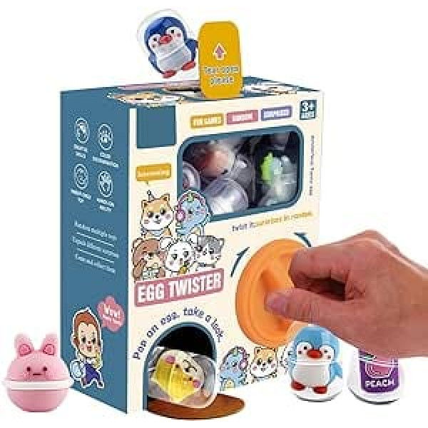 Ohicki Toy Gashapon tirdzniecības automāts - DIY Claw Machine bērniem ar 6 Gashapon | Jauka bērnu rotaļlieta, radoša spīļu mašīna zēniem, ballītei, dzimšanas dienai no 3 gadu vecuma