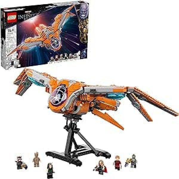 LEGO 76193 Marvel Super Heroes The Ship of the Guardians Avengers rotaļlietu komplekts no Guardians of the Galaxy, Tor un Star-Lord mini figūriņas, dāvanas zēniem un meitenēm, pusaudžiem