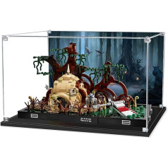 SWDZ Lego Dagobah Jedi Training Diorama 75330 akrila displeja futrālis priekš Lego 75330 (modelis nav iekļauts) Izmērs: 35 x 25 x 20 cm (krāsots stils)