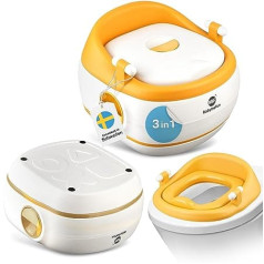 BabybeFun 3-in-1 Potty + Children's Toilet Seat + Stool / Children's Toilet for Potty Training from 0-8 Years Yellow Choose Colour