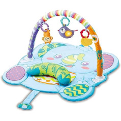 VTech 3480-536022 3-in-1 Multi-Play Mat and Fitness Mat for Babies + 3 Months, Various Play Types, Includes Pillow and Three Dolls, Multi-Colour, ESP Version