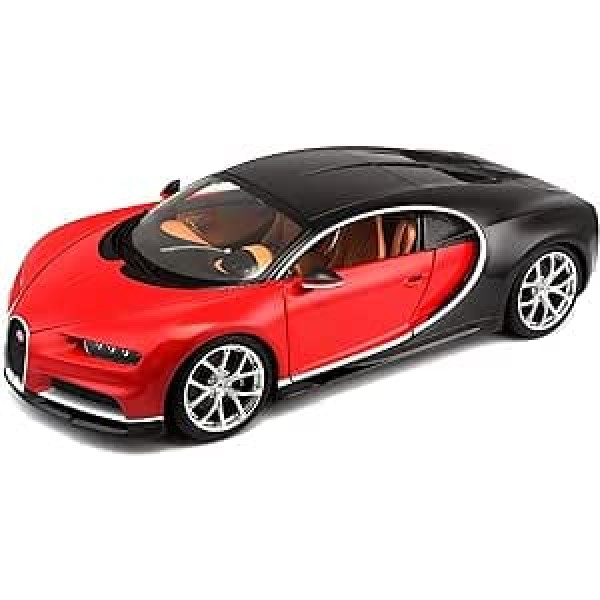 Bburago 15611040R — 1:18 Bugatti Chiron, Fahrzeug, rot