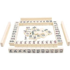 MekUk Chinesisches Schach 166 Stück Mahjong Set Dice Melamine Travel tragbare Multiplayer-Brettspiel Unterhaltung Beiläufiges Party-Aktivitäten Spiel (Size : Gift Box)