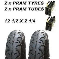 2 x Pushchair Tyres & 2 x Tubes of 12 1/2 x 2 1/4 Profile Quinny Freestyle Wireless Buzz Hauck Jeep