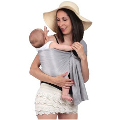 Amarsupiel Baby Water Carrier | Bērnu ūdens plecu siksna | Īpaši ātri žūstošs | Ergonomisks bērnu pārvadātājs | Oeko-Tex | Sertifikāts Ražots Spānijā | Pelēks