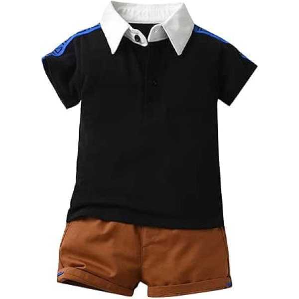 Toddler Beach Clothing Suit 2024 Summer Boys Short Sleeve Shirt Tops Shorts 6M to 4 Years Children Kids Gentleman Outfits Dress Suit