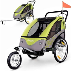 2-in-1 Children’s Bicycle Trailer, Froggy Jogger Bicycle Trailer Steel, Choice of Colours