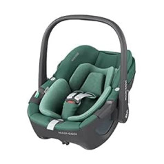 Maxi-Cosi Pebble 360 i-Size bērnu autosēdeklītis grozāms, jaundzimušā autosēdeklītis par 360 grādiem, 0-15 mēneši (40-83 cm), rotācija ar vienu, ClimaFlow, Easy-In siksna, G-CELL sānu trieciena aizsardzība, Essential Green