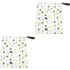 DOITOOL Pack of 2 autiņbiksīšu glabāšanas soma Sporta somu organizators Jogas piederumi Kosmētikas soma Autiņbiksīšu soma Autiņbiksīšu somas meitenēm Auduma autiņbiksīšu mitrās somas Pārnēsājamas