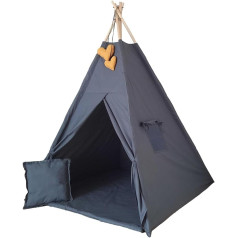 Tipoo Teepee Tent Graphite ar dzeltenu aksesuāru paklājiņa stabilizatoru