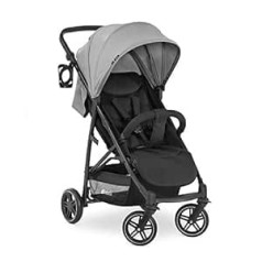 Hauck Rapid 4R Plus Buggy, XL saules nojume UPF 50+, maksimālā slodze 25 kg, ātri salokāms, kompakts, regulējams augstums, dzērienu turētājs, guļus pozīcija, liels iepirkumu grozs, pelēks