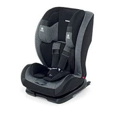 Foppapedretti Re-Klino Fix IsoFix Autositz, Gruppe 1/2/3 (9–36 kg), für Kinder von 9 Monaten bis ca 12 Jahren, schwarz