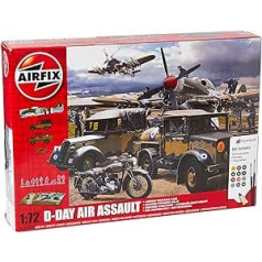 Airfix A50157A 1/76 75 gadu D-dienas dāvanu komplekts, Air Attack Hitler modeļa komplekts, Multi, 1:76 mērogs