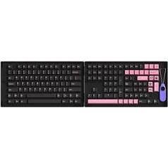 Akko Black&Pink Dancer Version 229 Keys Cherry Profile PBT Double-Shot Full Keycap Set for Mechanical Keyboards with Collection Box