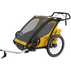 Thule Chariot Sport 2 Multisport Bicycle Trailer Spectra Yellow Double