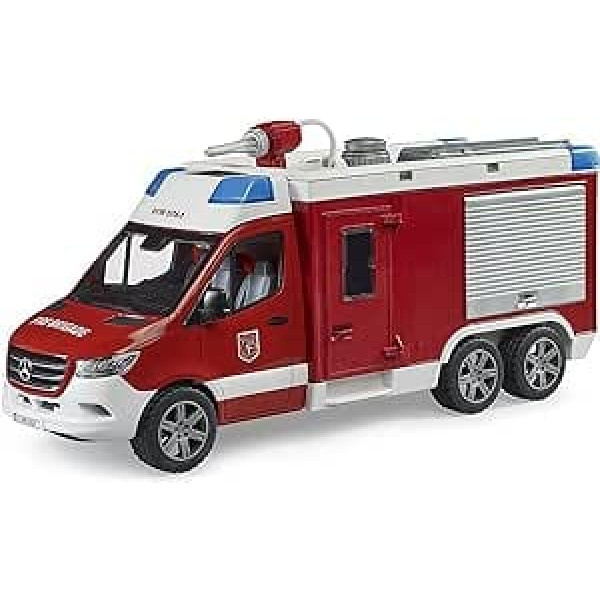 bruder 02680 MB Sprinter Fire Engine with Light & Sound Module 1:16 Vehicles, Fire Engine, Emergency Service, Emergency Vehicles, Toys from 4 Years