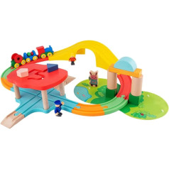 Toyvian 1 Satz Schienen Spielzeug Mini-Züge kreativer Zug Mini-Gleis-Zug Kleiner Zug Szene-Spiel-Requisite Spiel Requisiten Plastik Puzzle Kind