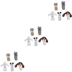 Abaodam 15 STK Fingerpuppe Plüschhandschuh Spielzeug Tierische Partygeschenke Tierisches Handspielzeug Gefüllte Handpuppen Fingertierspielzeug Kleinkind Mädchen Kranmaschine Pp Baumwolle