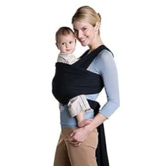 AMAZONAS Baby Tragetuch Jersey Sling Black 0-9 Monate bis 9 Kg