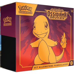 Scarlet & Violet Elite Trainer Set - Burning Obsidian of the Pokémon Trading Card Game (nine expansion packs, a full length holographic promo card and premium accessories)