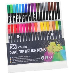 VILLCASE 72 Stk Malset Aquarellstifte für Erwachsene Entspannungsgeschenke für Frauen Füller Kinder Malstift Markierungsstift mit zwei Spitzen Multifunktion Textmarker Hakenstift Plastik