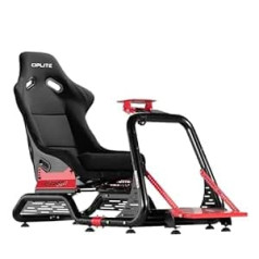 OPLITE GTR ELITE Schalensitz und Rahmen für Rennsimulator. Das Cockpit wurde für Simracing entwickelt und ist mit Thrustmaster-, Logitech-, Fanatec- und Simcube-Rennsportfelgen kompatibel.