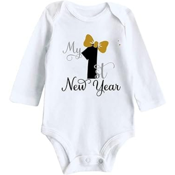 IQYU Boys Clothing 92 Baby Newborn Boy My First New Year Clothing Newborn Baby Boy Girl New Year Outfits Letter Print Romper Jumpsuit Outfits Set Jumpsuit 92 Boy Body Set Baby