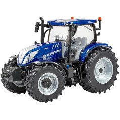 New Holland T6.180 Blue Power Tractor Toy, Farm Toy for Kids from New Holland, Compatible with Farm Animals and Toys in 1:32 Scale for Collectors & Children from 3 Years