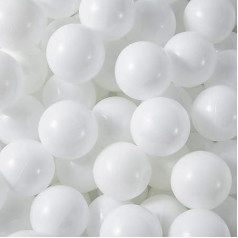 Dodozen 200 Diametrs 7 cm Bērnu plastmasas bumbiņas Ball Pit Play Balls Baby, baltas