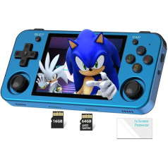 ANBERNIC RG353M Handheld Game Console Aluminium Alloy CNC Support Dual OS Android 11+ Linux, 5G WiFi 4.2 Bluetooth 3.5 Inch IPS Multi-Touch Screen 64G TF Card 4452 Classic Games